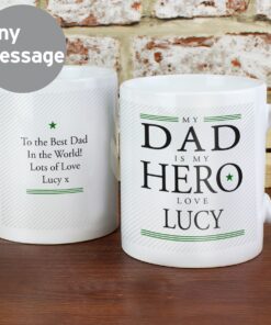 Personalised My Dad is My Hero Mug