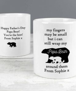 Personalised My Fingers May Be Small Bears Mug