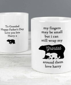 Personalised My Fingers May Be Small Bears Mug