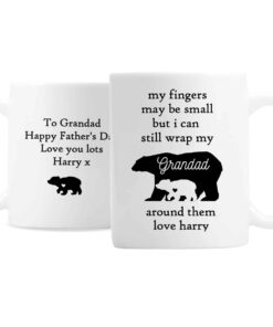 Personalised My Fingers May Be Small Bears Mug