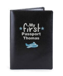 Personalised My First Black Passport Holder