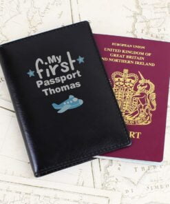 Personalised My First Black Passport Holder