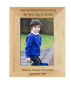 Personalised My First Day at School 5×7 Wooden Photo Frame