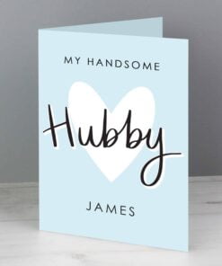 Personalised My Handsome Hubby Card