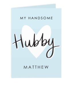 Personalised My Handsome Hubby Card