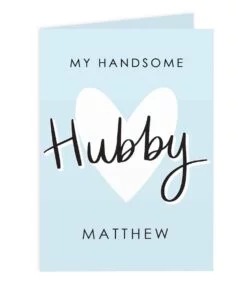 Personalised My Handsome Hubby Card