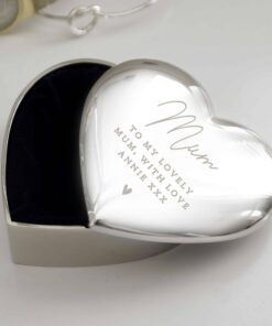 Personalised Name and Message Heart Trinket Box