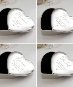 Personalised Name and Message Heart Trinket Box