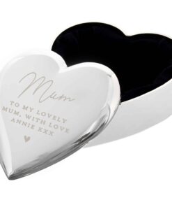 Personalised Name and Message Heart Trinket Box