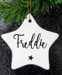 Personalised Name Ceramic Star Decoration