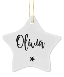 Personalised Name Ceramic Star Decoration