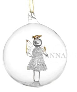 Personalised Name Only Angel Glass Bauble