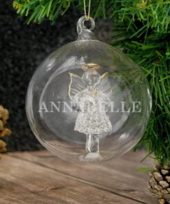 Personalised Name Only Angel Glass Bauble