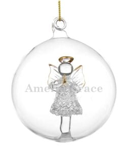 Personalised Name Only Angel Glass Bauble