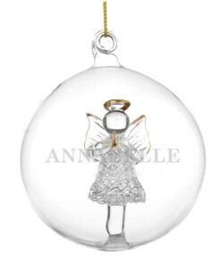 Personalised Name Only Angel Glass Bauble