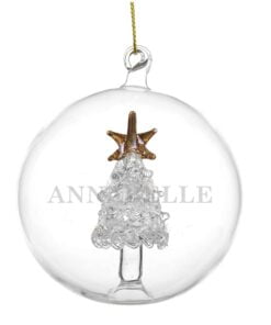 Personalised Name Only Christmas Tree Glass Bauble
