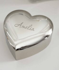 Personalised Name Only Heart Trinket Box