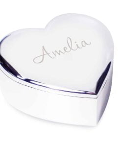 Personalised Name Only Heart Trinket Box