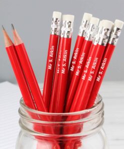 Personalised Name Only Red Pencils
