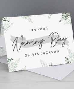 Personalised Naming Day Card
