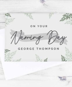 Personalised Naming Day Card
