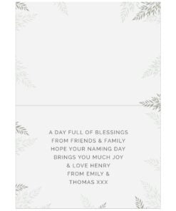 Personalised Naming Day Card