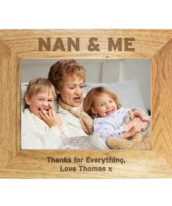 Personalised Nan & Me 7×5 Landscape Wooden Photo Frame