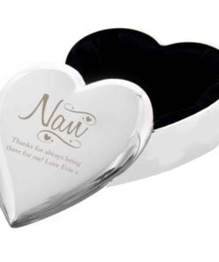 Personalised Nan Swirls & Hearts Trinket Box