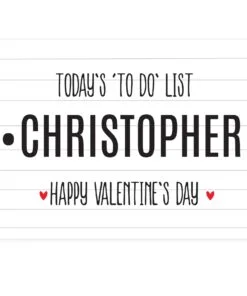 Personalised Naughty ‘To Do’ List Card