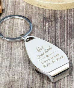 Personalised No.1 Bottle Opener Keyring