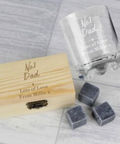 Personalised No.1 Cooling Stones & Glass Set