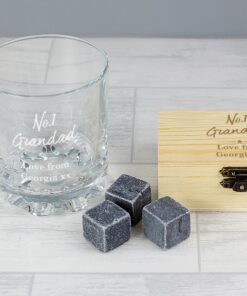 Personalised No.1 Cooling Stones & Glass Set