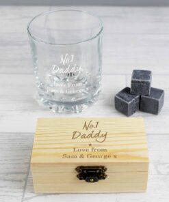 Personalised No.1 Cooling Stones & Glass Set