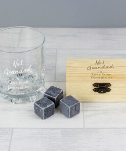 Personalised No.1 Cooling Stones & Glass Set