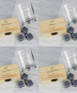 Personalised No.1 Cooling Stones & Glass Set