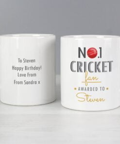 Personalised No.1 Cricket Fan Mug