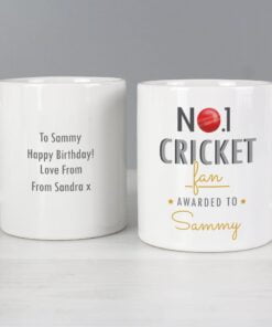 Personalised No.1 Cricket Fan Mug