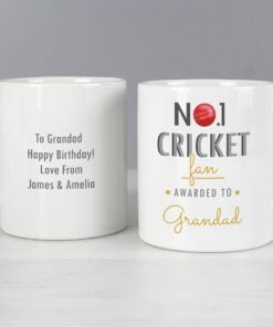 Personalised No.1 Cricket Fan Mug