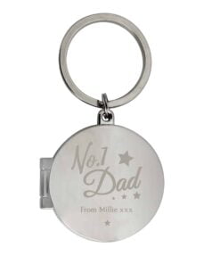 Personalised No.1 Dad Photo Keyring