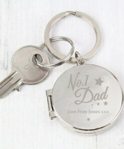 Personalised No.1 Dad Photo Keyring