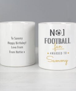 Personalised No.1 Football Fan Mug