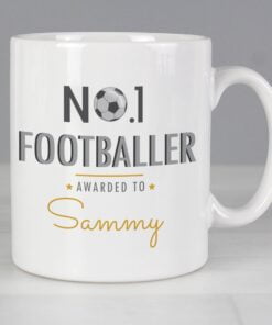 Personalised No.1 Footballer Mug