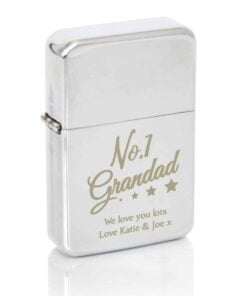 Personalised No.1 Grandad Silver Lighter