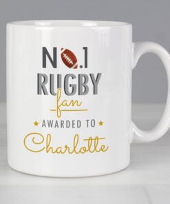Personalised No.1 Rugby Fan Mug