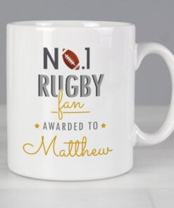 Personalised No.1 Rugby Fan Mug