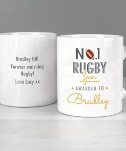 Personalised No.1 Rugby Fan Mug
