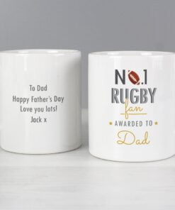 Personalised No.1 Rugby Fan Mug