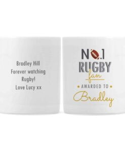 Personalised No.1 Rugby Fan Mug