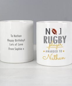 Personalised No.1 Rugby Player Mug