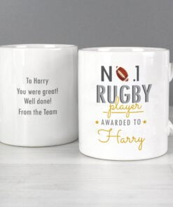 Personalised No.1 Rugby Player Mug